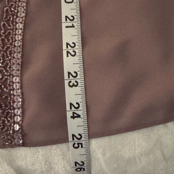 Mauve Embellished Dress & Jacket Set Women’s Size L Beaded Formal Wedding - Picture 4 of 6
